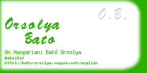 orsolya bato business card